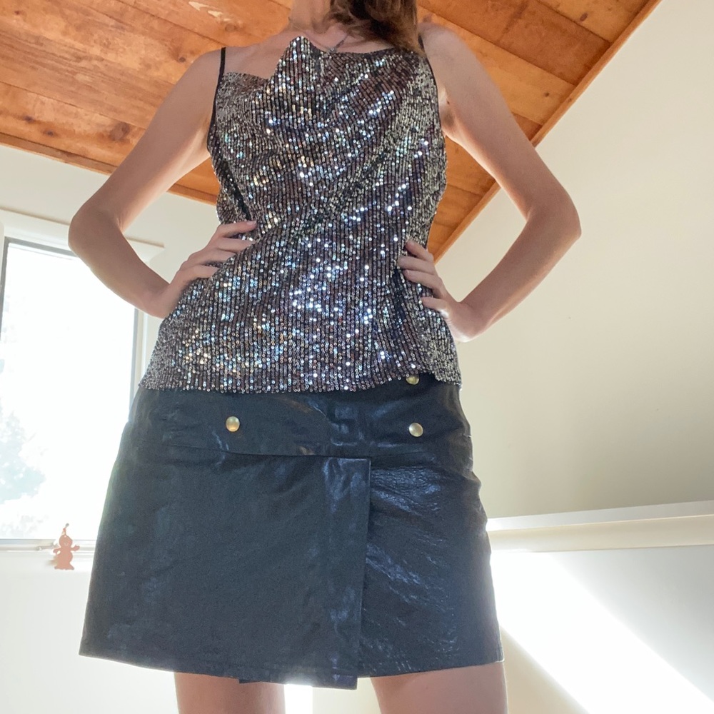 FRAME ATELIER LEATHER SKIRT - size 29